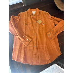 Men’s Ryan Michael embroidered, pearl snap western shirt